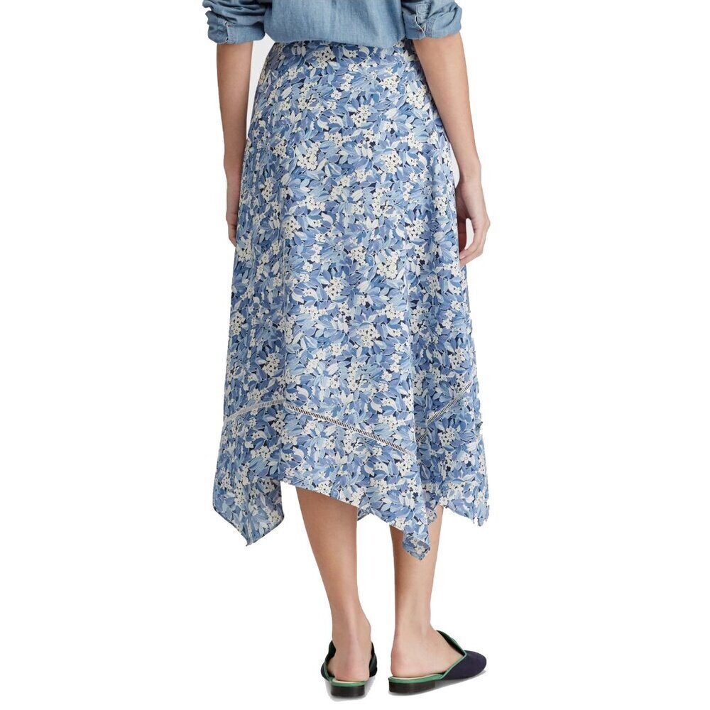Lauren Ralph Lauren Floral Chiffon Midi Skirt Size 10 - Picture 7 of 11